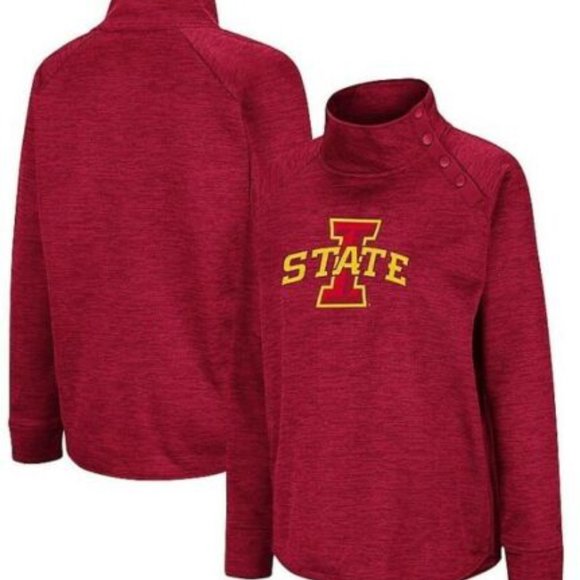 💕 NEW Women's ISU Iowa State Cyclones Colosseum Side Snap Pullover Jacket Small - Picture 6 of 16